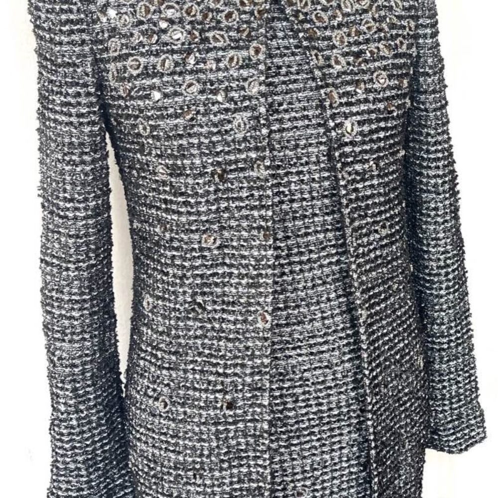St. John evening black tweed dress suit size 2